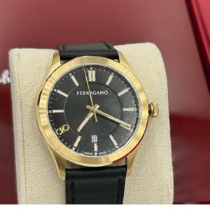 Men’s Salvatore Ferragamo, Swiss watch 42 mm black strap NWT